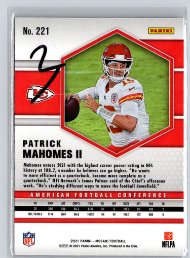 2021 Panini Mosaic #221 Patrick Mahomes II M31