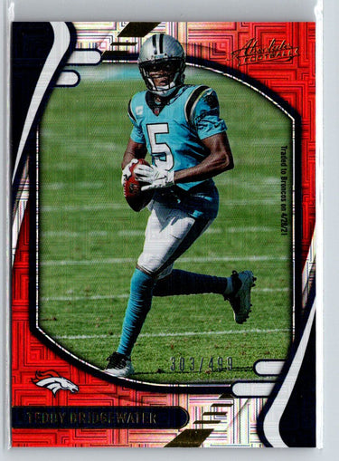 2021 Panini Absolute - Red Squares #40 Teddy Bridgewater #/499 M32