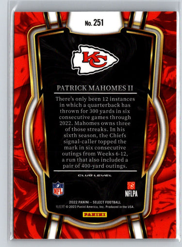 2022 Panini Select #251 Patrick Mahomes II M32