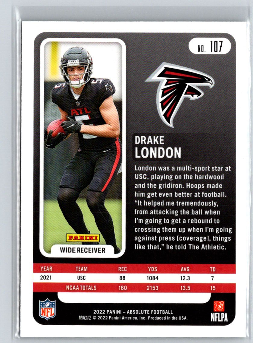 2022 Panini Absolute #107 Drake London Retail M33