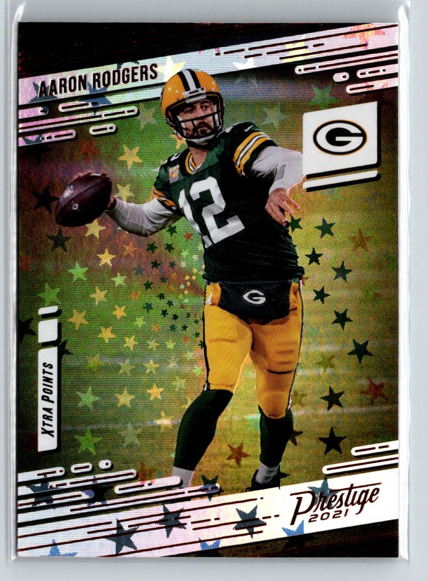 2021 Panini Prestige #104 Aaron Rodgers Xtra Points Hyper M34