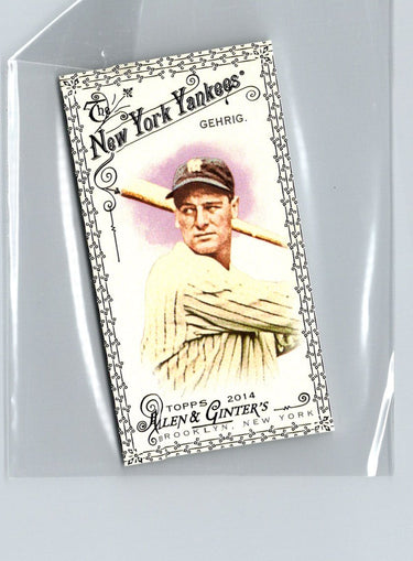 2014 Topps Allen & Ginter #41 Lou Gehrig Mini Black Border M34