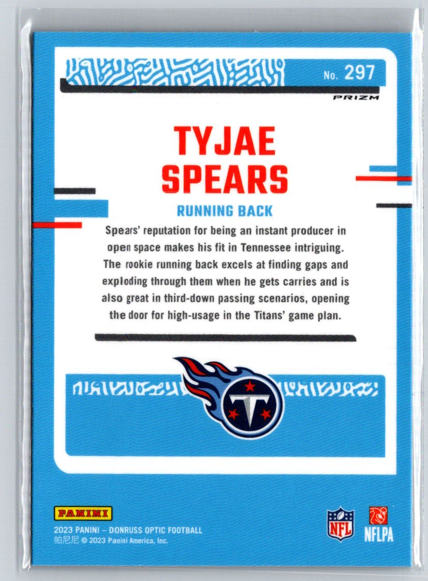 2023 Donruss Optic #297 Tyjae Spears Purple Shock M35