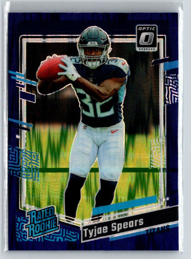 2023 Donruss Optic #297 Tyjae Spears Purple Shock M35