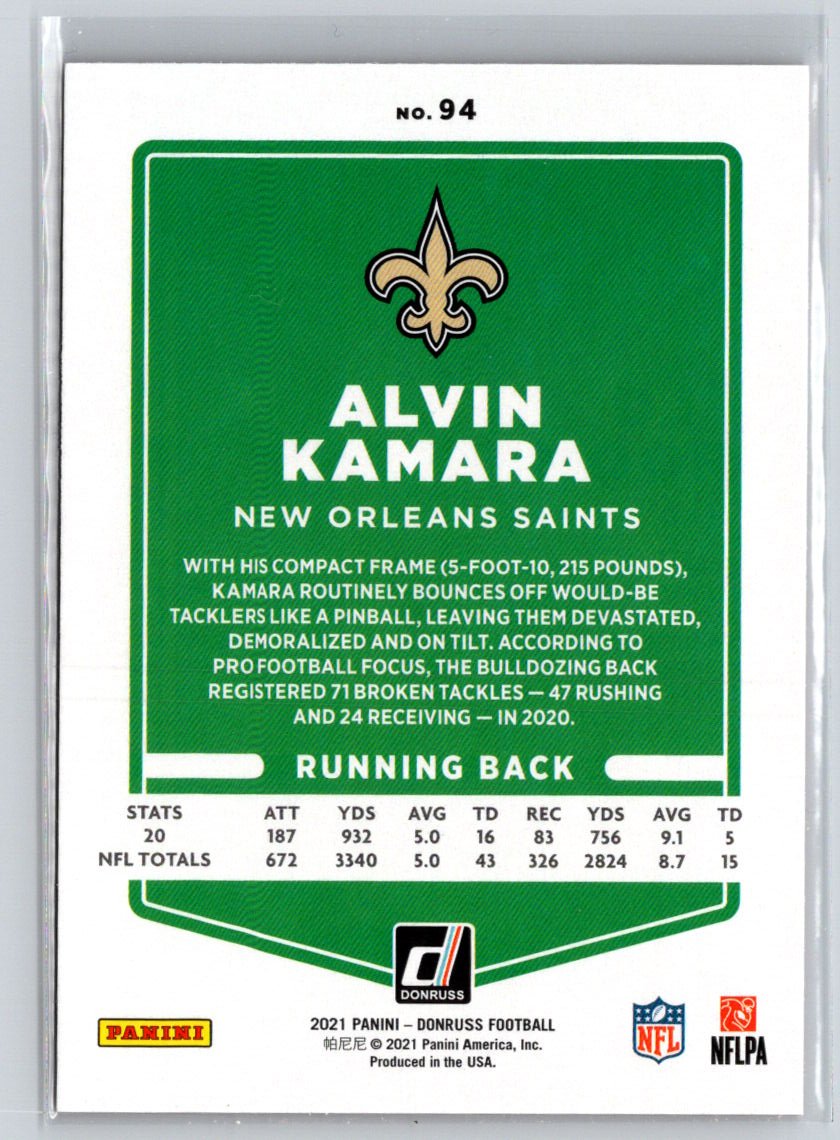 2021 Donruss - Press Proof Red #94 Alvin Kamara M35