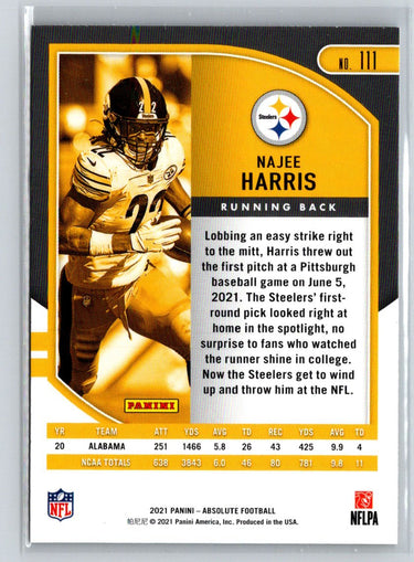 2021 Panini Absolute - Retail #111 Najee Harris M35