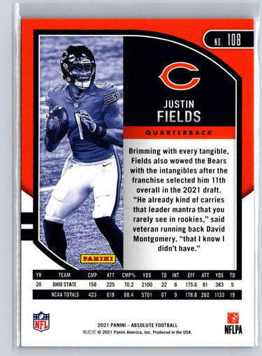 2021 Panini Absolute - Retail #108 Justin Fields M35