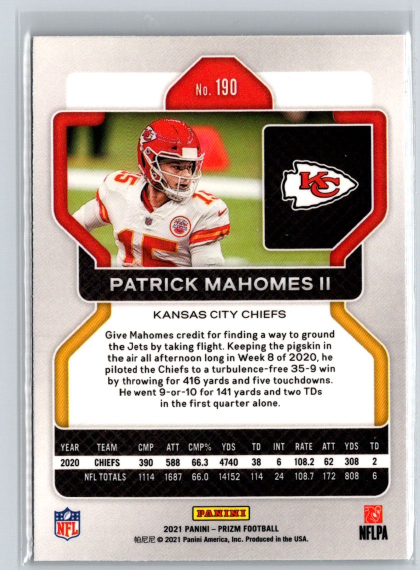 2021 Panini Prizm #190 Patrick Mahomes II M35