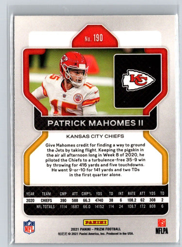 2021 Panini Prizm #190 Patrick Mahomes II M35