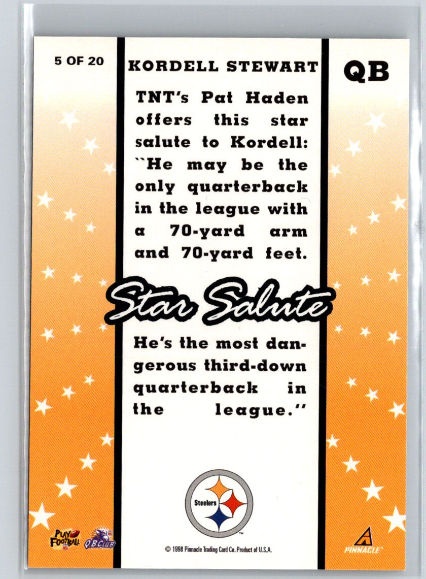 1998 Score #5 Kordell Stewart Star Salute M35