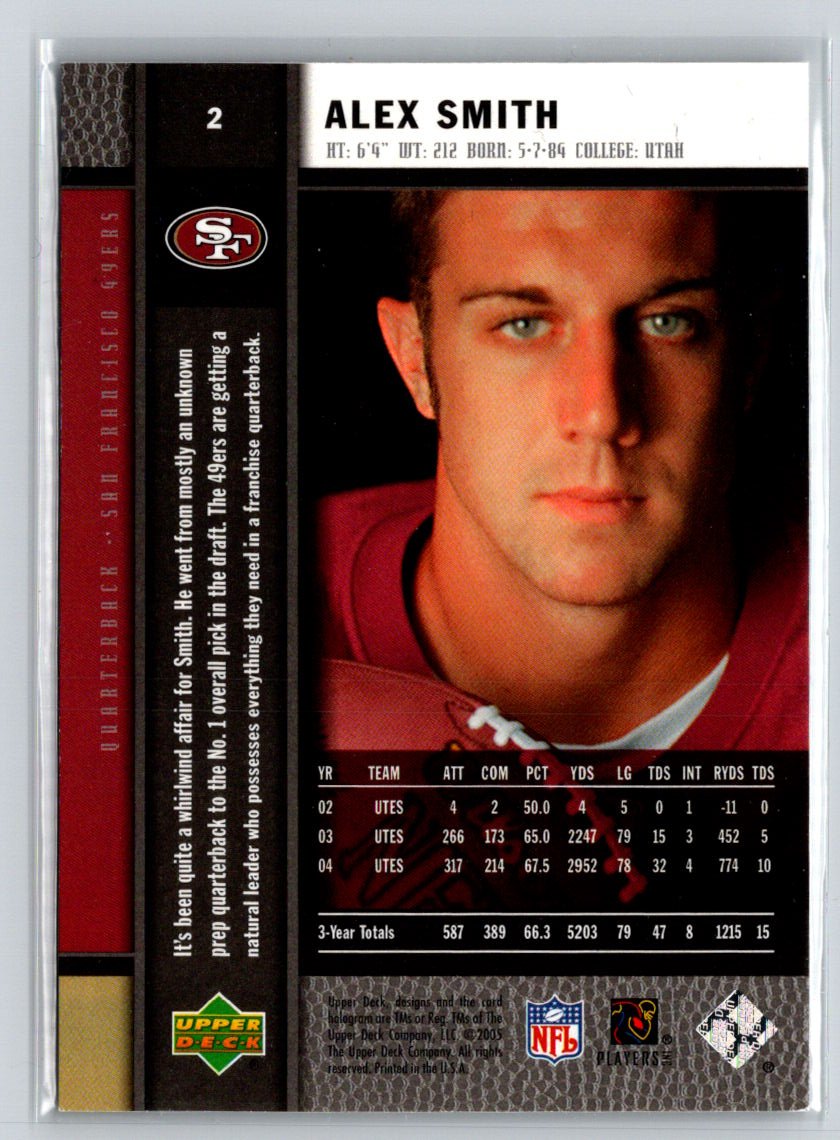 2005 Upper Deck Rookie Premiere #2 Alex Smith M36