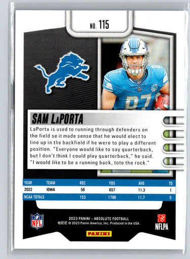 2023 Panini Absolute #115 Sam LaPorta Red M36