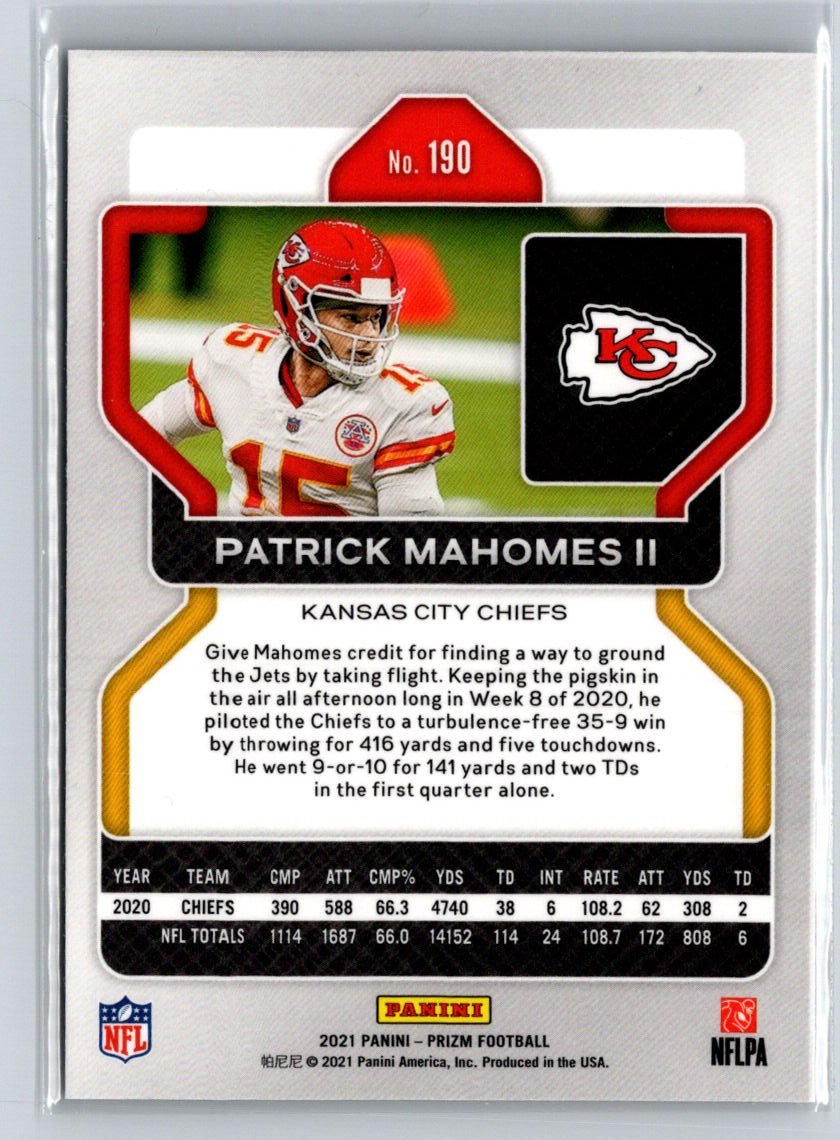 2021 Panini Prizm #190 Patrick Mahomes II M36