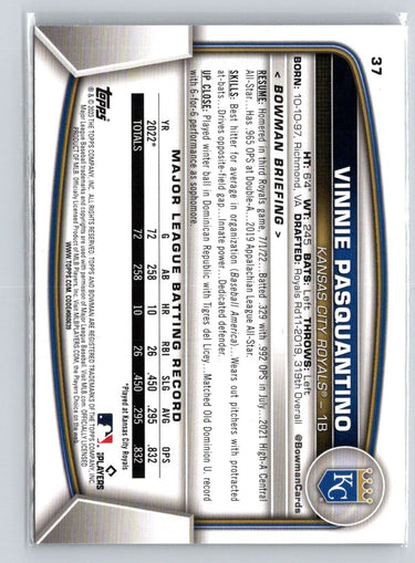 2023 Bowman #37 Vinnie Pasquantino M37