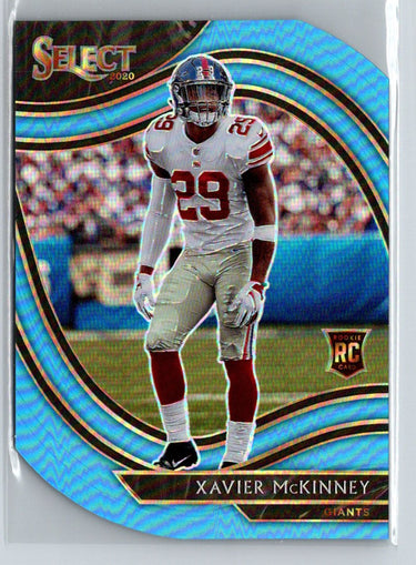 2020 Panini Select #391 Xavier McKinney Blue Prizm Die Cut M37