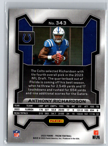 2023 Panini Prizm #343 Anthony Richardson M37
