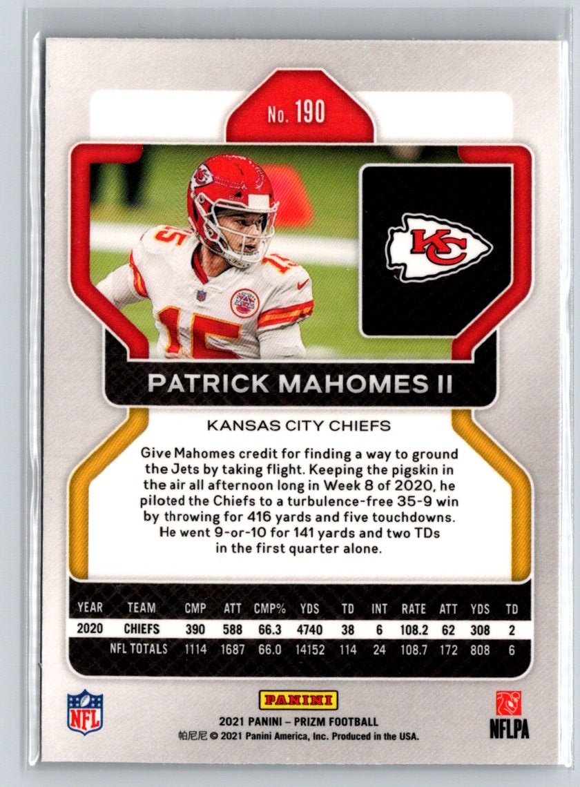 2021 Panini Prizm #190 Patrick Mahomes II M37