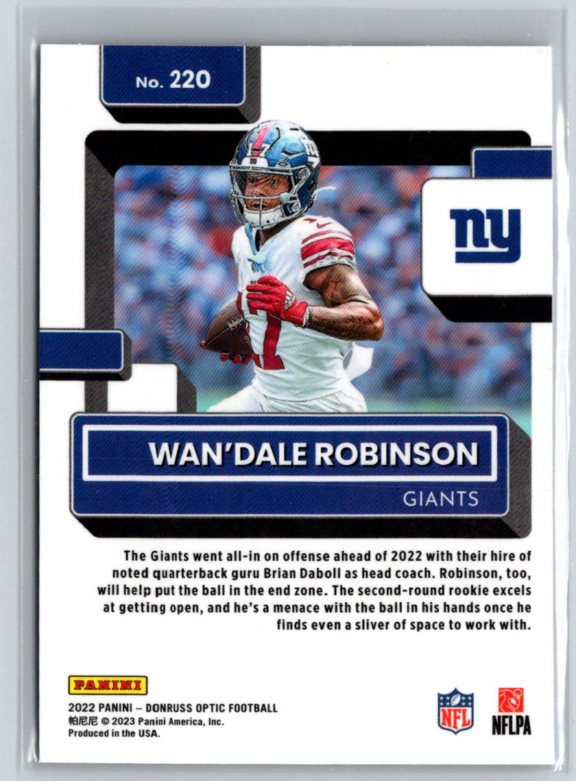 2022 Donruss Optic #220 Wan'Dale Robinson M39