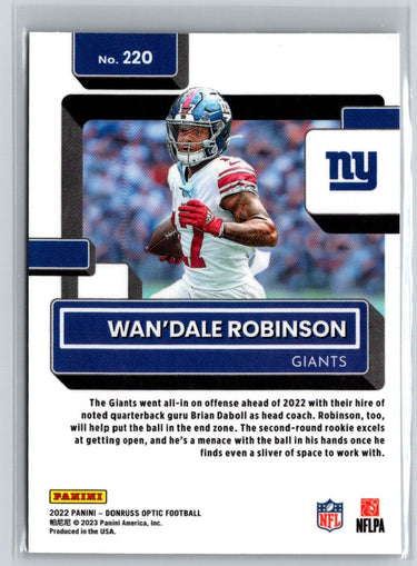 2022 Donruss Optic #220 Wan'Dale Robinson M39