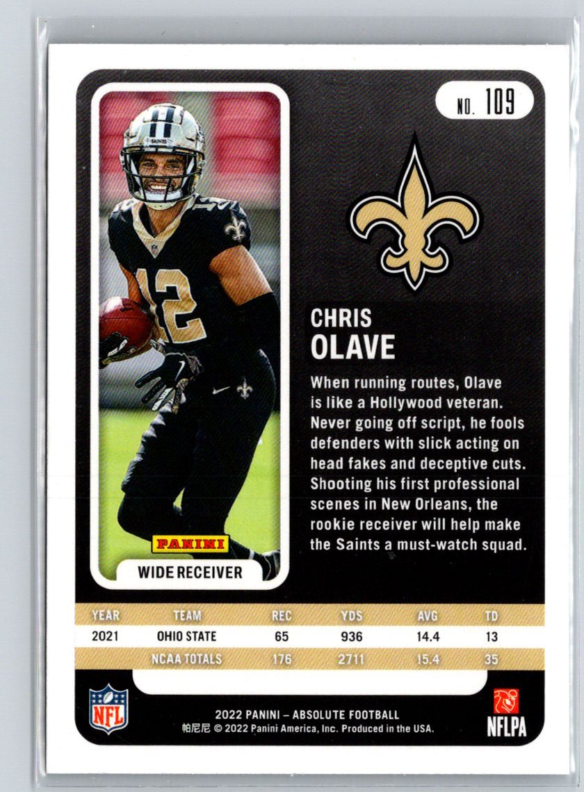 2022 Panini Absolute #109 Chris Olave Retail M39