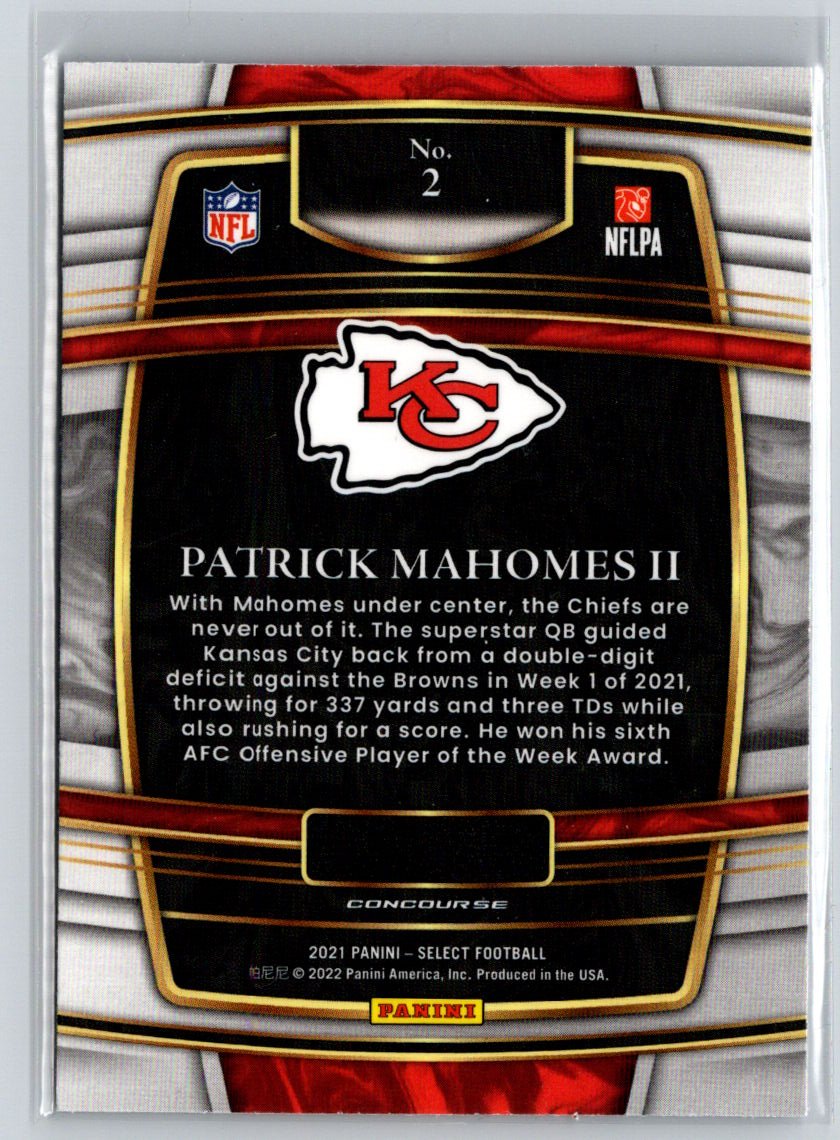 2021 Panini Select #2 Patrick Mahomes II M39
