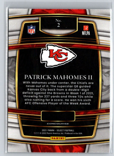 2021 Panini Select #2 Patrick Mahomes II M39