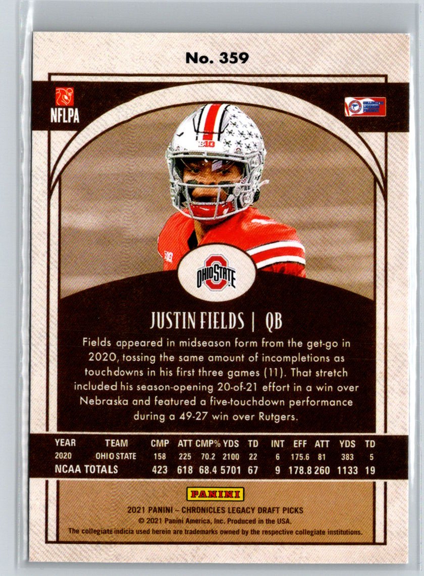 2021 Panini Chronicles Draft Picks #359 Justin Fields M39