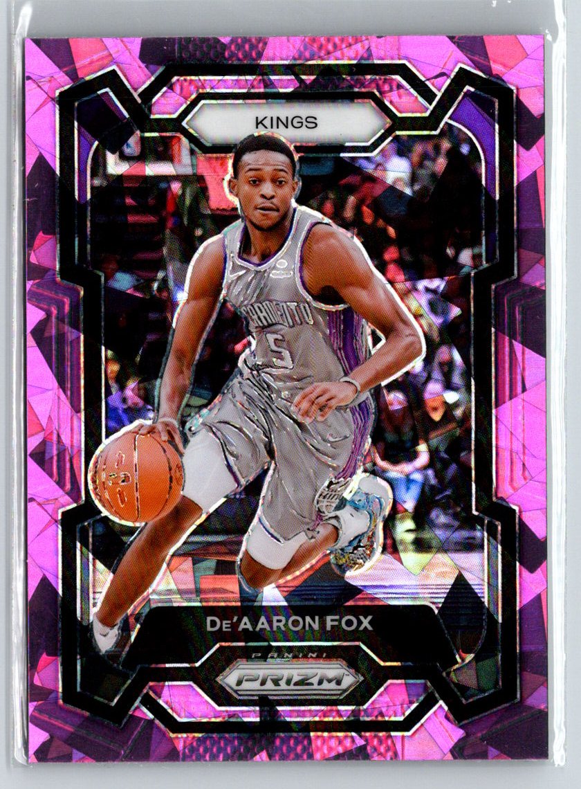 2023-24 Panini Prizm #6 De'Aaron Fox Prizms Pink Ice M40