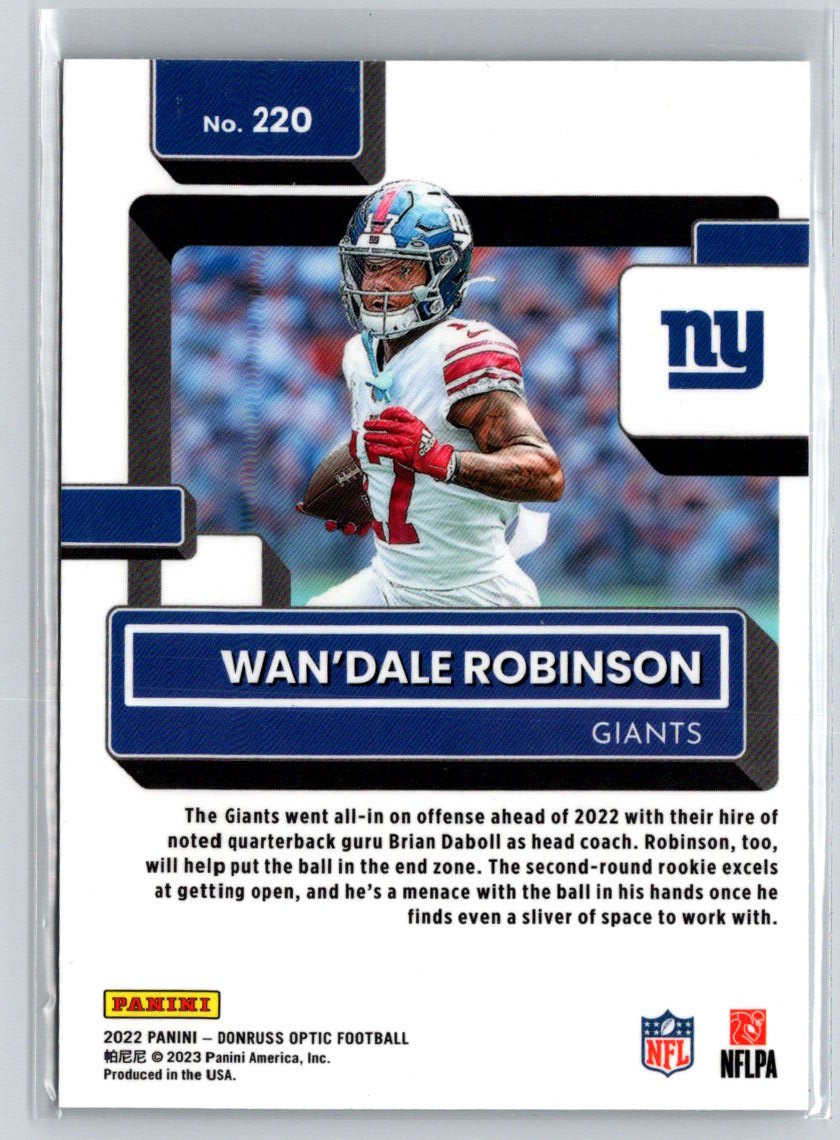 2022 Donruss Optic #220 Wan'Dale Robinson M40