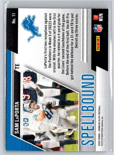 2024 Donruss Elite #11 Sam LaPorta Spellbound Green M40