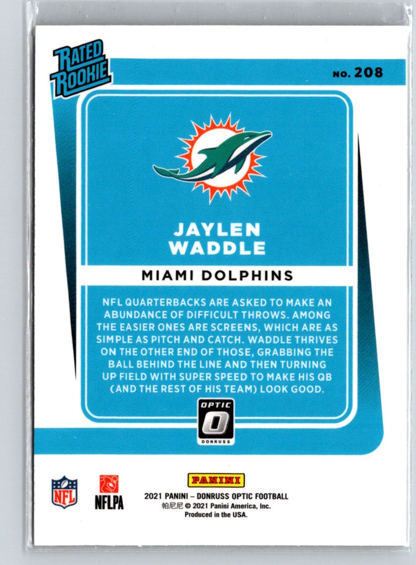 2021 Donruss Optic #208 Jaylen Waddle M41