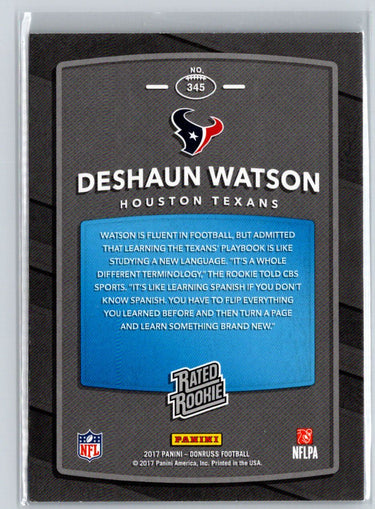 2017 Donruss #345 Deshaun Watson M41