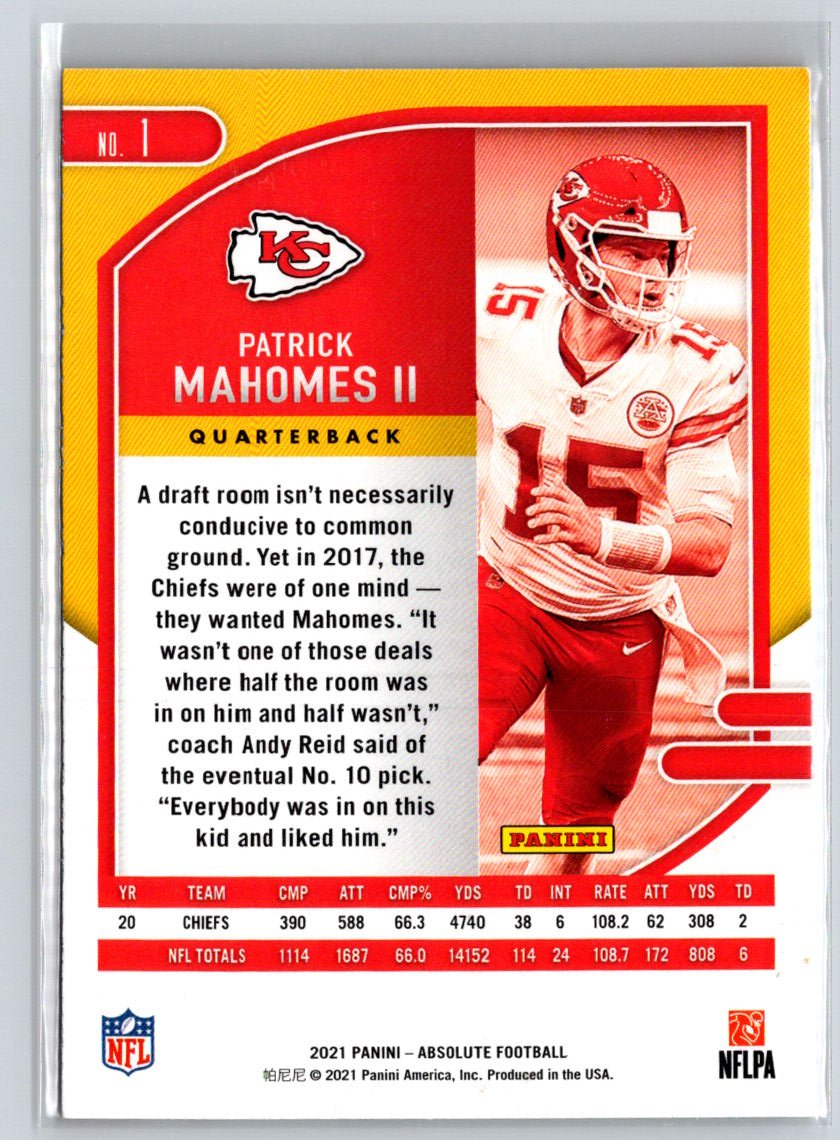 2021 Panini Absolute - Retail #1 Patrick Mahomes II M41