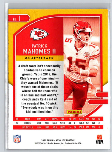 2021 Panini Absolute - Retail #1 Patrick Mahomes II M41
