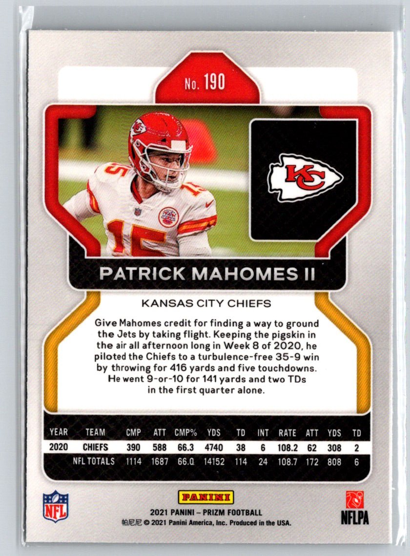 2021 Panini Prizm #190 Patrick Mahomes II M42