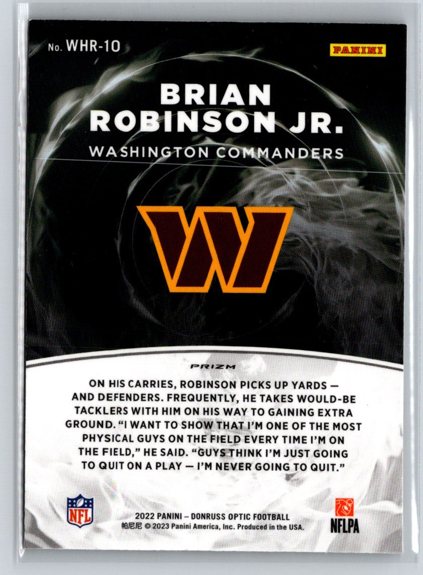 2022 Donruss Optic #WHR-10 Brian Robinson Jr. White Hot Rookies M42