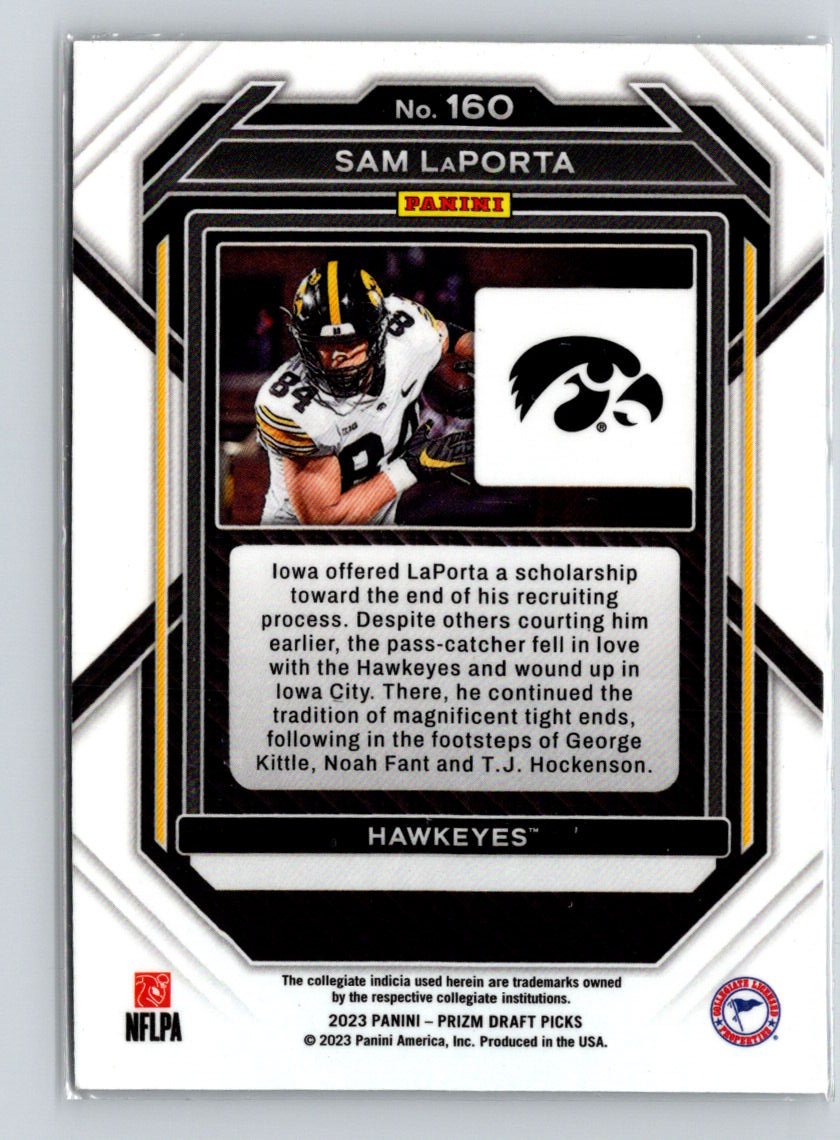 2023 Panini Prizm Draft Picks #160 Sam LaPorta M42