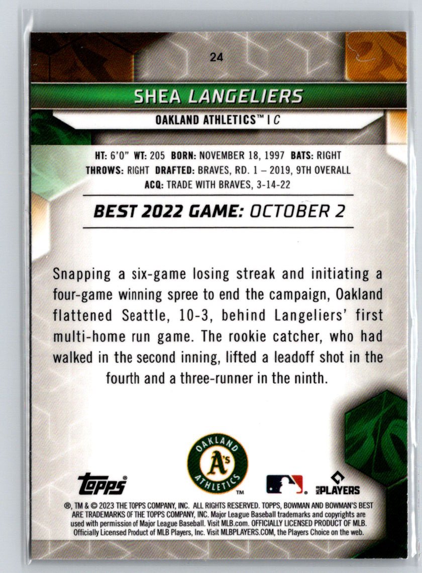 2023 Bowman's Best #24 Shea Langeliers M42