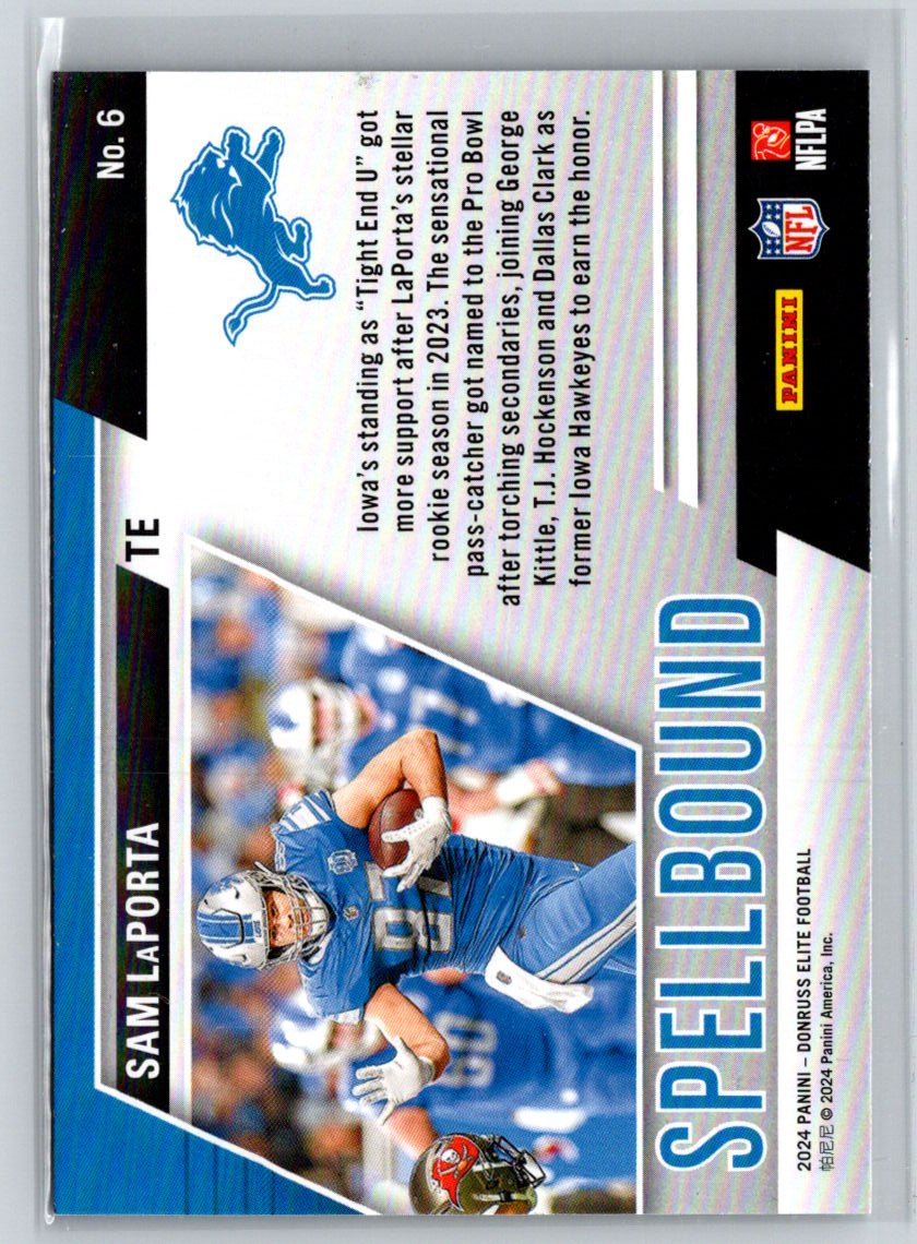 2024 Donruss Elite #6 Sam LaPorta Spellbound Green M43