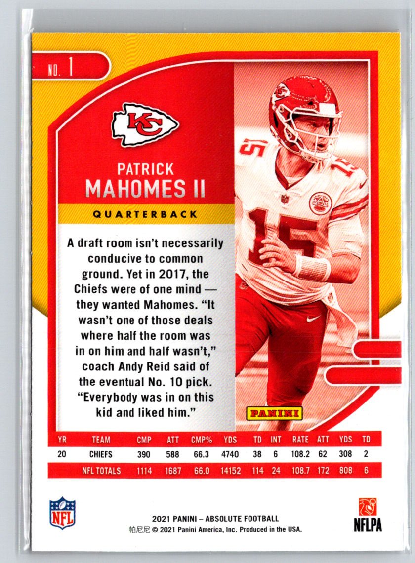 2021 Panini Absolute - Retail #1 Patrick Mahomes II M43