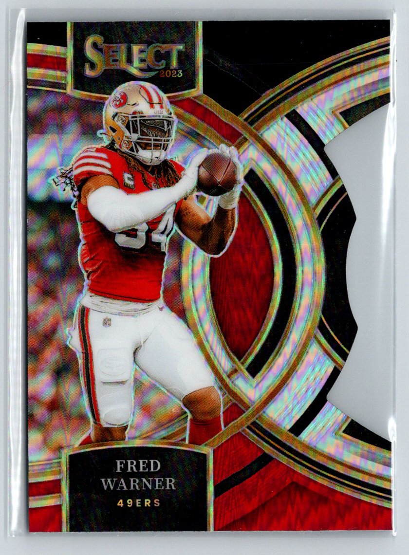 2023 Panini Select #195 Fred Warner Silver Prizms Die Cuts M43