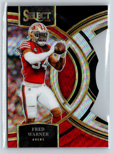 2023 Panini Select #195 Fred Warner Silver Prizms Die Cuts M43