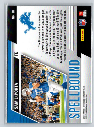 2024 Donruss Elite #10 Sam LaPorta Spellbound Green M44