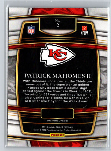 2021 Panini Select #2 Patrick Mahomes II M44