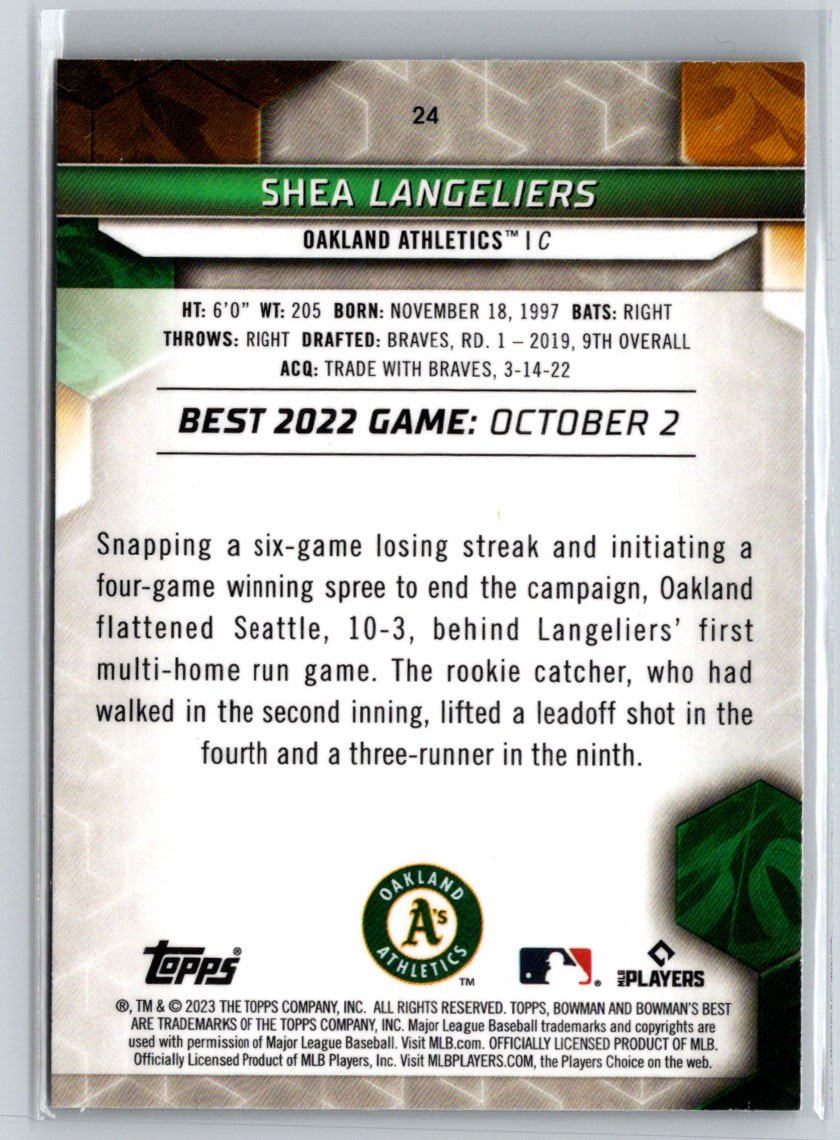 2023 Bowman's Best #24 Shea Langeliers M44