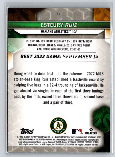 2023 Bowman's Best #14 Esteury Ruiz M44
