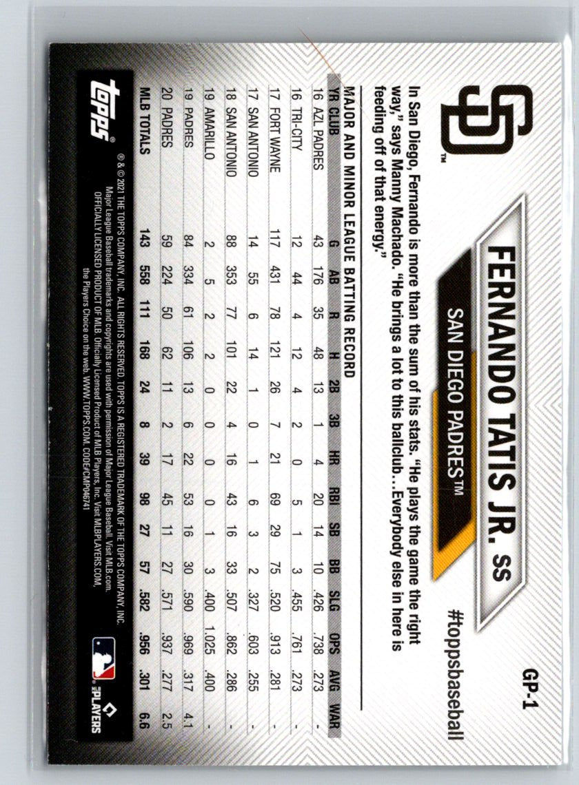 2021 Topps National Baseball Card Day Fernando Tatis Jr. Gift with Purchase M44