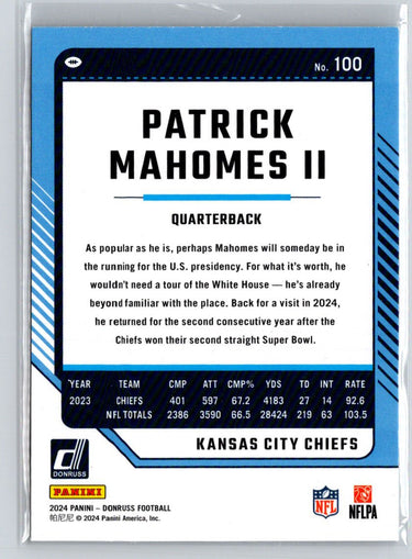 2024 Donruss #100 Patrick Mahomes II M45
