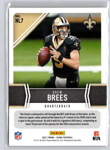 2021 Score #NL7 Drew Brees Next Level Stats M45