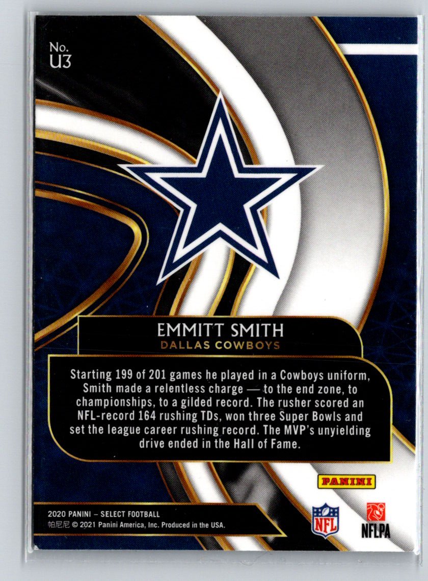2020 Panini Select #U3 Emmitt Smith Unbreakable M45
